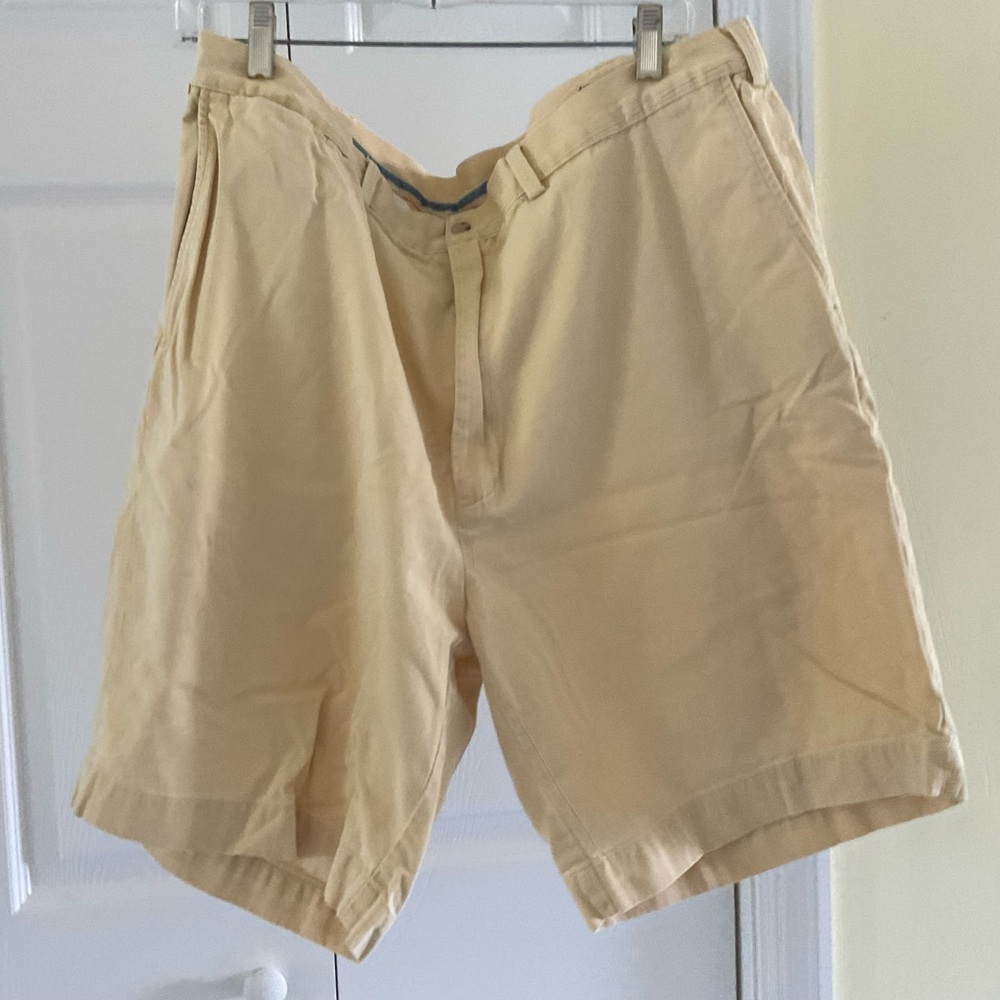 Polo by Ralph Lauren- Twill Flat Front Shorts, yellow, Size 40T